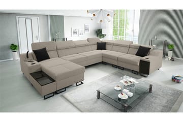 Galbally 5-seters Hjørnesofa - Beige - Møbler - Sofaer - Hjørnesofa