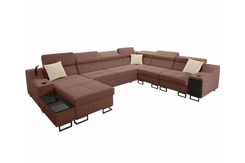 Galbally 5-seters Hjørnesofa - Brun - Møbler - Sofaer - Hjørnesofa