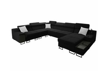 Galbally 5-seters Hjørnesofa - Svart - Møbler - Sofaer - Hjørnesofa