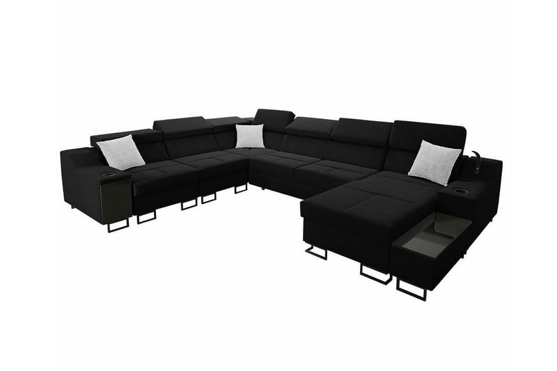 Galbally 5-seters Hjørnesofa - Svart - Møbler - Sofaer - Hjørnesofa