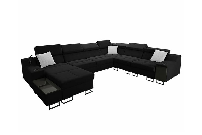 Galbally 5-seters Hjørnesofa - Svart - Møbler - Sofaer - Hjørnesofa