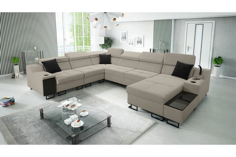 Galbally 5-sits Hörnsoffa Beige - Møbler - Sofaer - Hjørnesofa