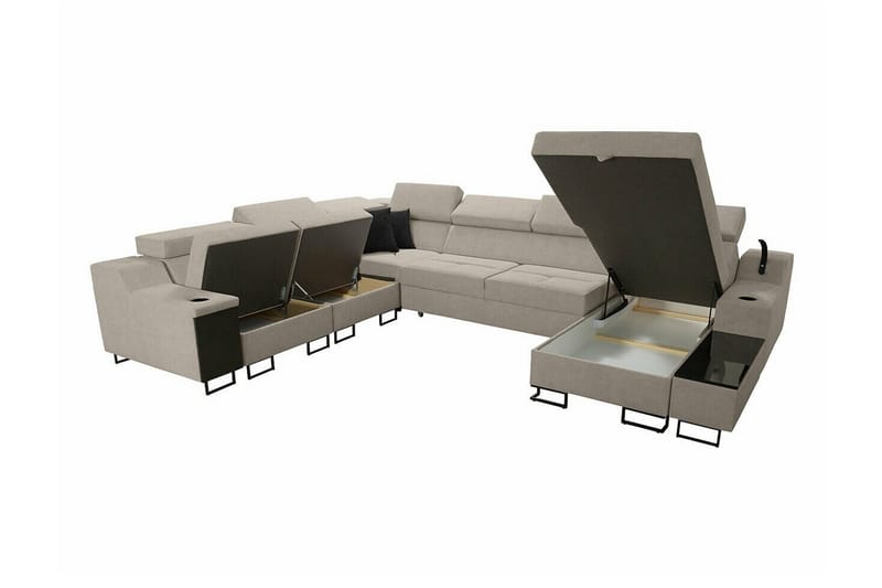 Galbally 5-sits Hörnsoffa Brown - Møbler - Sofaer - Hjørnesofa