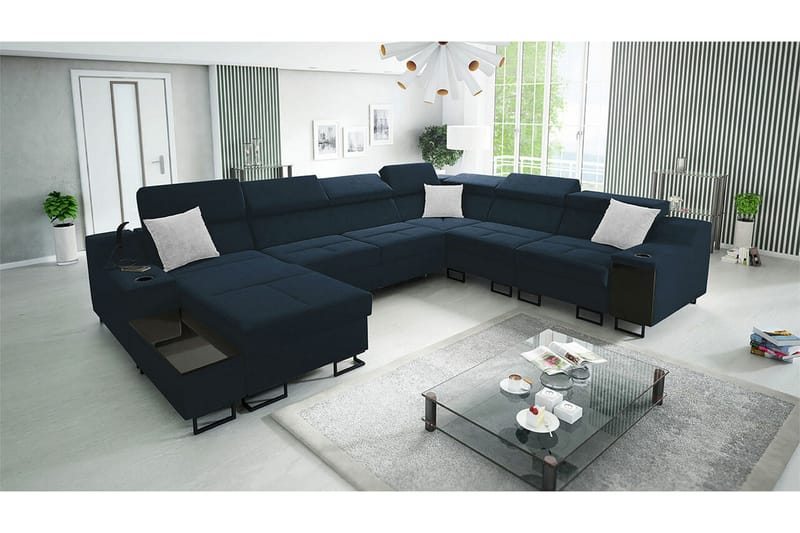 Galbally 5-sits Hörnsoffa Dark blue - Møbler - Sofaer - Hjørnesofa