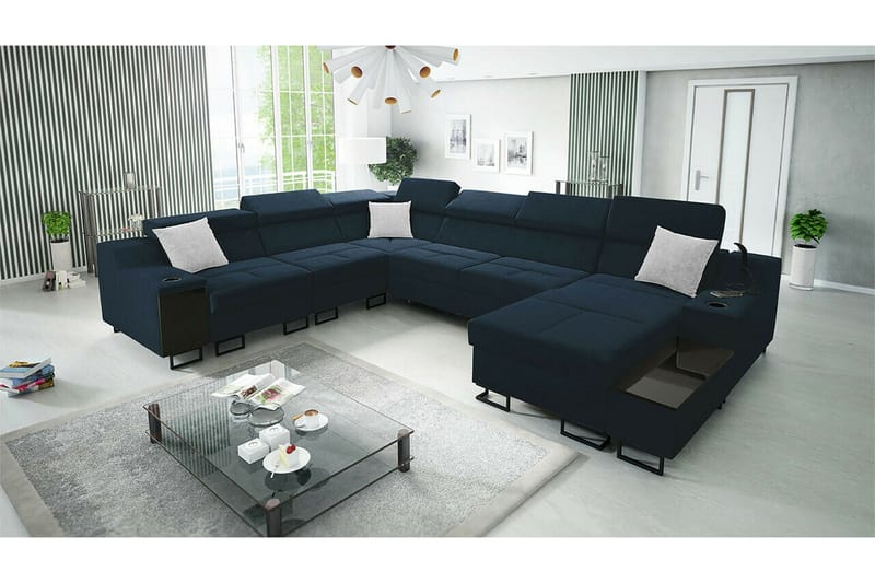 Galbally 5-sits Hörnsoffa Dark blue - Møbler - Sofaer - Hjørnesofa
