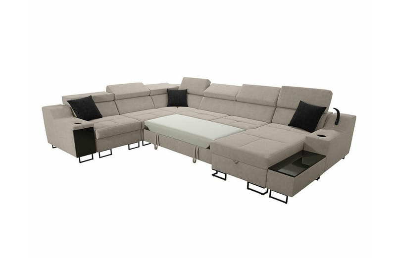Galbally 5-sits Hörnsoffa NO_BRAND beige - Møbler - Sofaer - Hjørnesofa