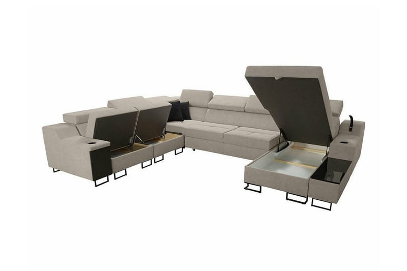 Galbally 5-sits Hörnsoffa NO_BRAND Black - Møbler - Sofaer - Hjørnesofa