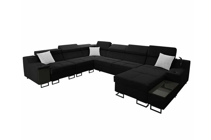 Galbally 5-sits Hörnsoffa NO_BRAND Black, undefined