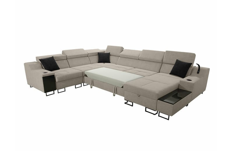 Galbally 5-sits Hörnsoffa NO_BRAND Black - Møbler - Sofaer - Hjørnesofa