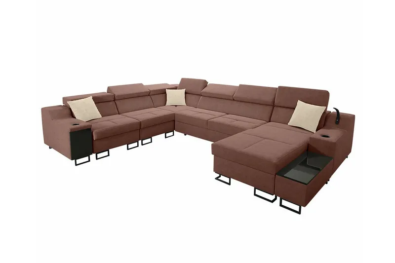 Galbally 5-sits Hörnsoffa NO_BRAND Brown, undefined