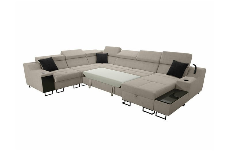 Galbally 5-sits Hörnsoffa NO_BRAND Brown - Møbler - Sofaer - Hjørnesofa