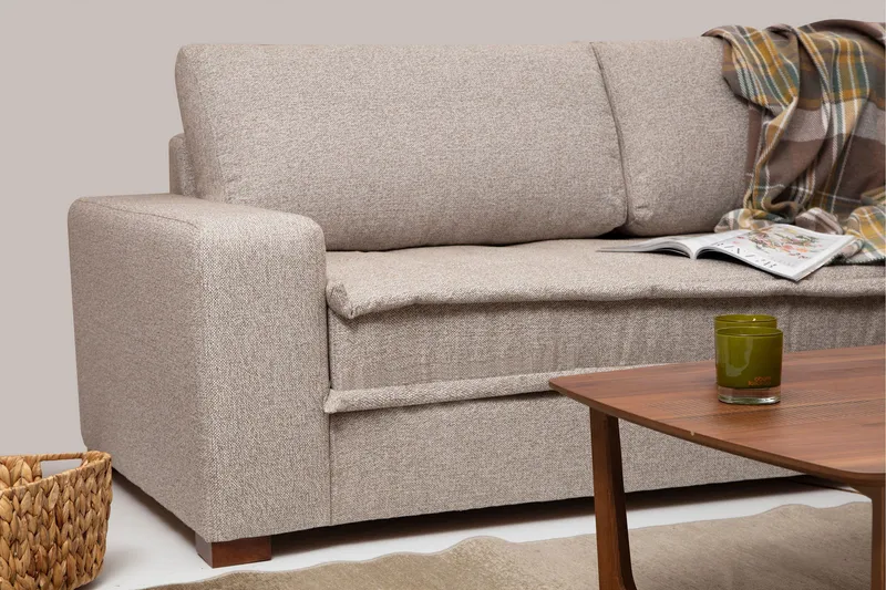 Gladfield Divansofa 3-seters - Beige - Møbler - Sofaer - Hjørnesofa - Hjørnesofa med divan