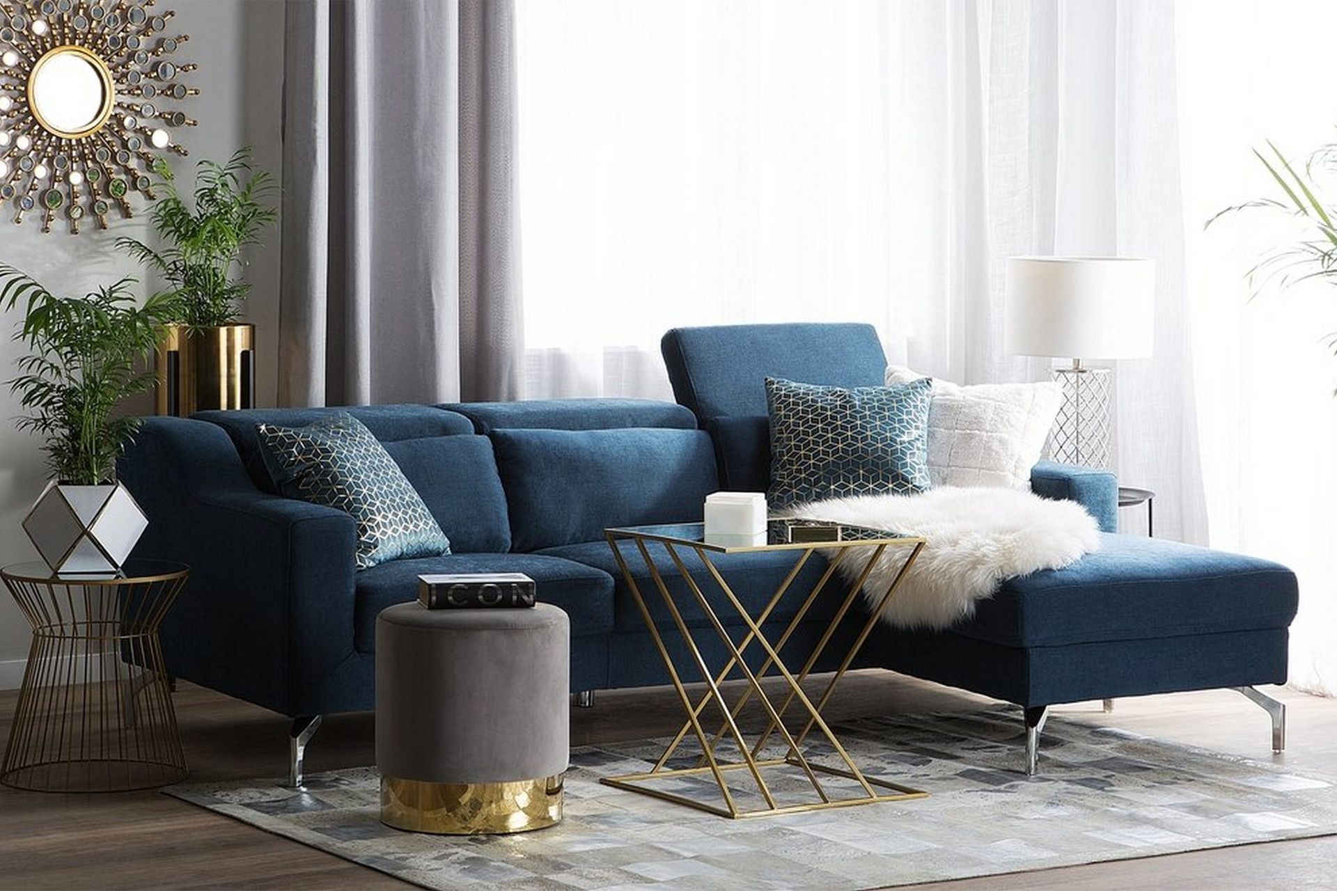 Glosli Hjørnesofa 220 cm - Blå