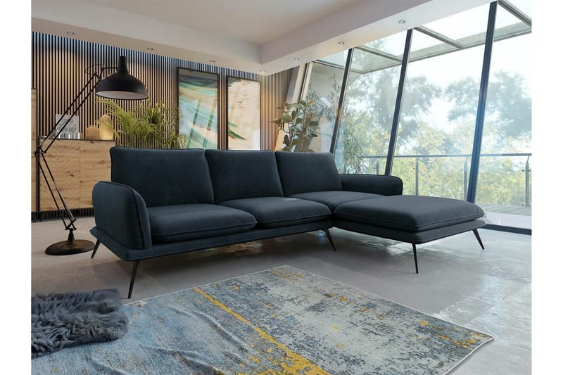 Graystone 3-sits Hörnsoffa Dark blue - Møbler - Sofaer - Hjørnesofa - Hjørnesofa med divan