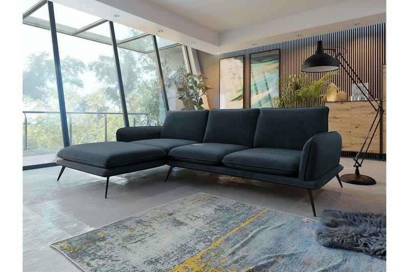 Graystone 3-sits Hörnsoffa Dark blue - Møbler - Sofaer - Hjørnesofa - Hjørnesofa med divan