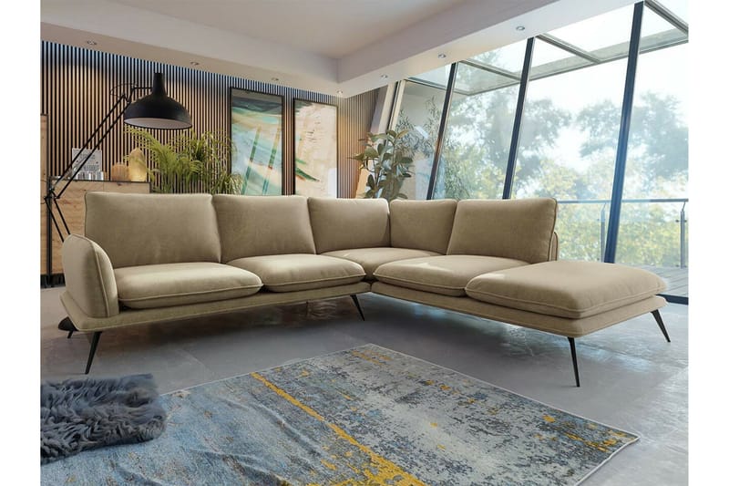 Graystone 4-sits Hörnsoffa beige - Møbler - Sofaer - Hjørnesofa