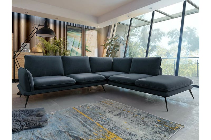 Graystone 4-sits Hörnsoffa Black - Møbler - Sofaer - Hjørnesofa