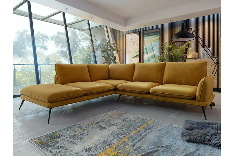 Graystone 4-sits Hörnsoffa Dark yellow - Møbler - Sofaer - Hjørnesofa