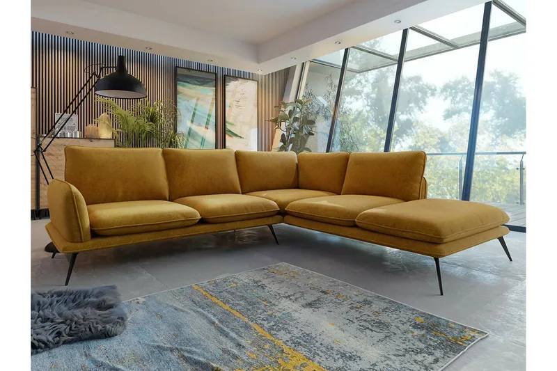 Graystone 4-sits Hörnsoffa Dark yellow - Møbler - Sofaer - Hjørnesofa