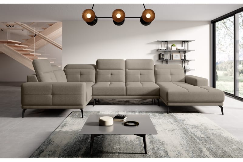 Hagglund Hjørnesofa m. Divan - Beige - Hjørnesofa med divan - Hjørnesofa