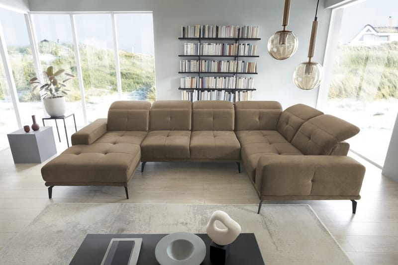 Hagglund Hjørnesofa m. Divan - Beige - Hjørnesofa med divan - Hjørnesofa