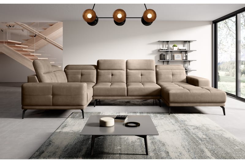 Hagglund Hjørnesofa m. Divan - Beige - Hjørnesofa med divan - Hjørnesofa