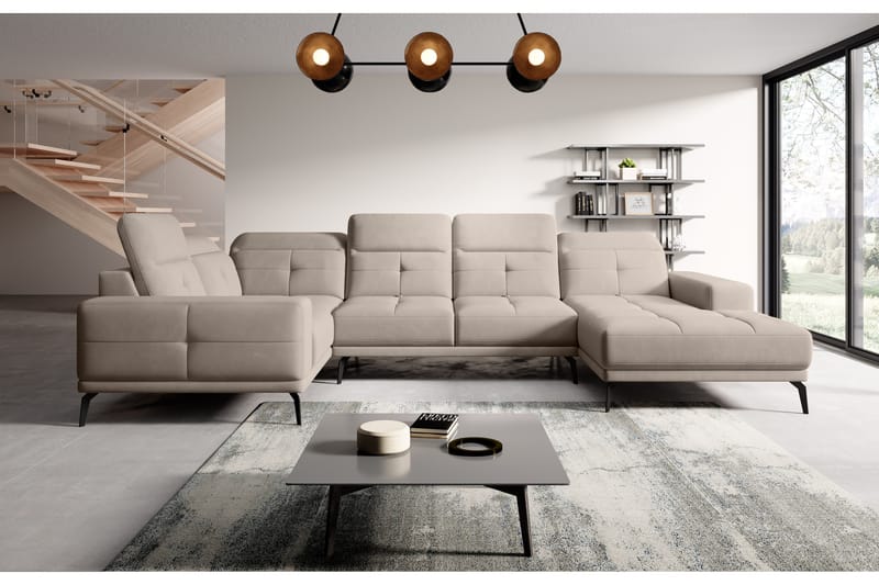 Hagglund Hjørnesofa m. Divan - Beige - Hjørnesofa med divan - Hjørnesofa