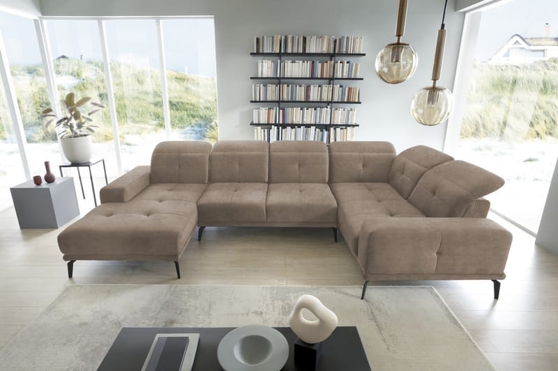 Hagglund Hjørnesofa m. Divan - Beige - Hjørnesofa med divan - Hjørnesofa