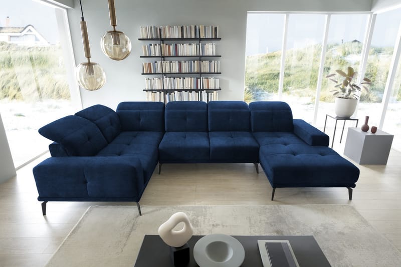 Hagglund Hjørnesofa m. Divan - Blå - Møbler - Sofaer - Hjørnesofa - Hjørnesofa med divan