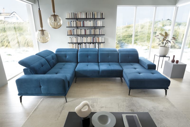Hagglund Hjørnesofa m. Divan - Blå - Møbler - Sofaer - Hjørnesofa - Hjørnesofa med divan