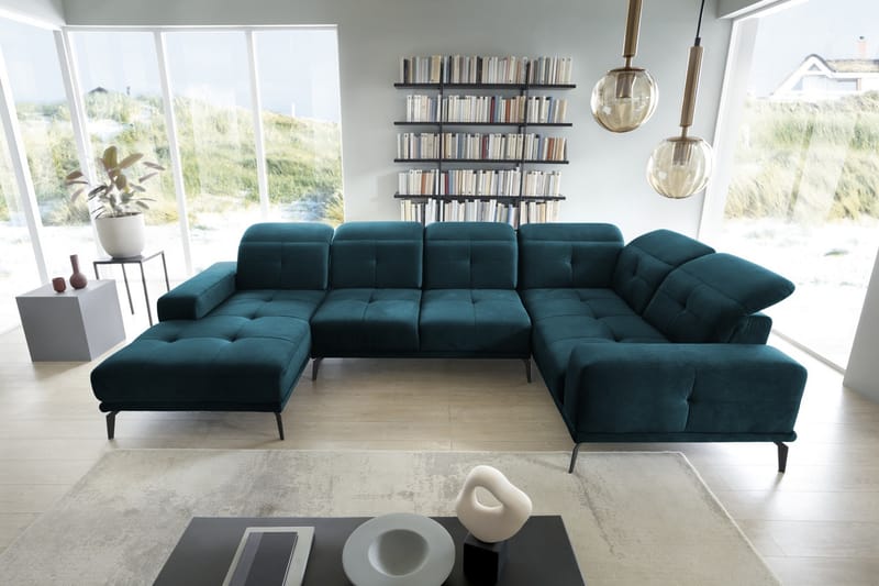 Hagglund Hjørnesofa m. Divan - Blå - Møbler - Sofaer - Hjørnesofa - Hjørnesofa med divan