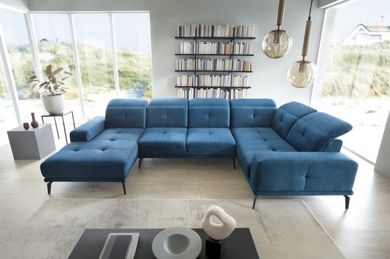 Hagglund Hjørnesofa m. Divan - Blå - Møbler - Sofaer - Hjørnesofa - Hjørnesofa med divan