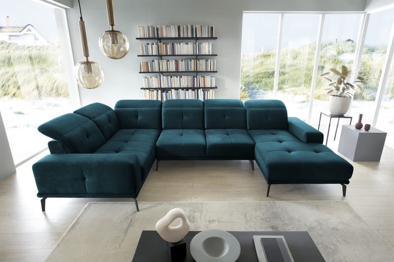 Hagglund Hjørnesofa m. Divan - Blå - Møbler - Sofaer - Hjørnesofa - Hjørnesofa med divan