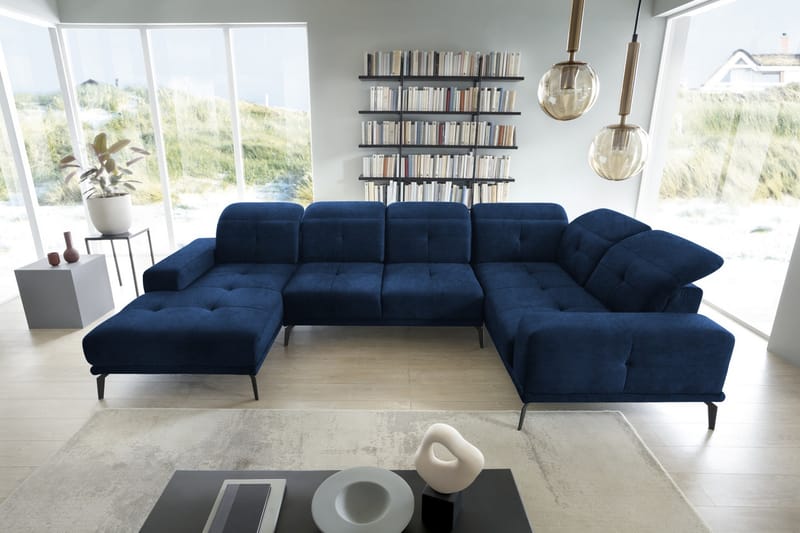 Hagglund Hjørnesofa m. Divan - Blå - Møbler - Sofaer - Hjørnesofa - Hjørnesofa med divan