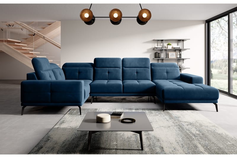 Hagglund Hjørnesofa m. Divan - Blå - Møbler - Sofaer - Hjørnesofa - Hjørnesofa med divan