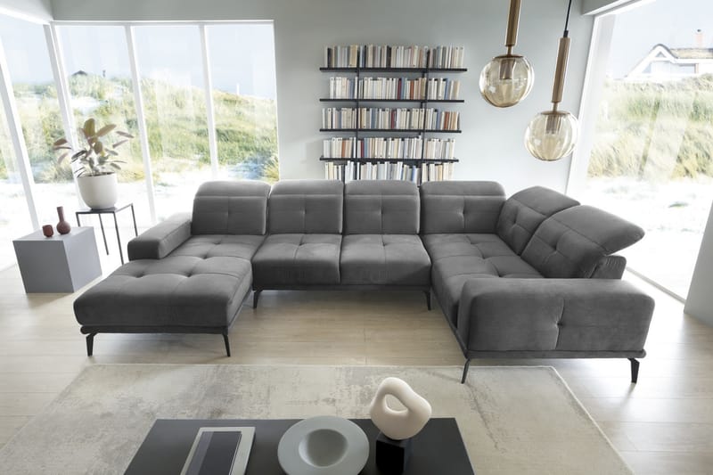 Hagglund Hjørnesofa m. Divan - Grå - Møbler - Sofaer - Hjørnesofa - Hjørnesofa med divan