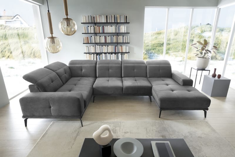 Hagglund Hjørnesofa m. Divan - Grå - Møbler - Sofaer - Hjørnesofa - Hjørnesofa med divan