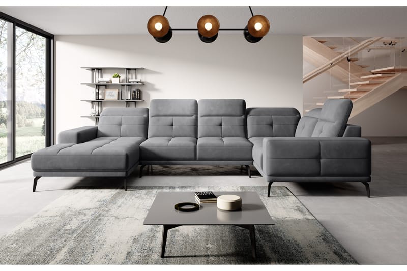 Hagglund Hjørnesofa m. Divan - Grå - Møbler - Sofaer - Hjørnesofa - Hjørnesofa med divan