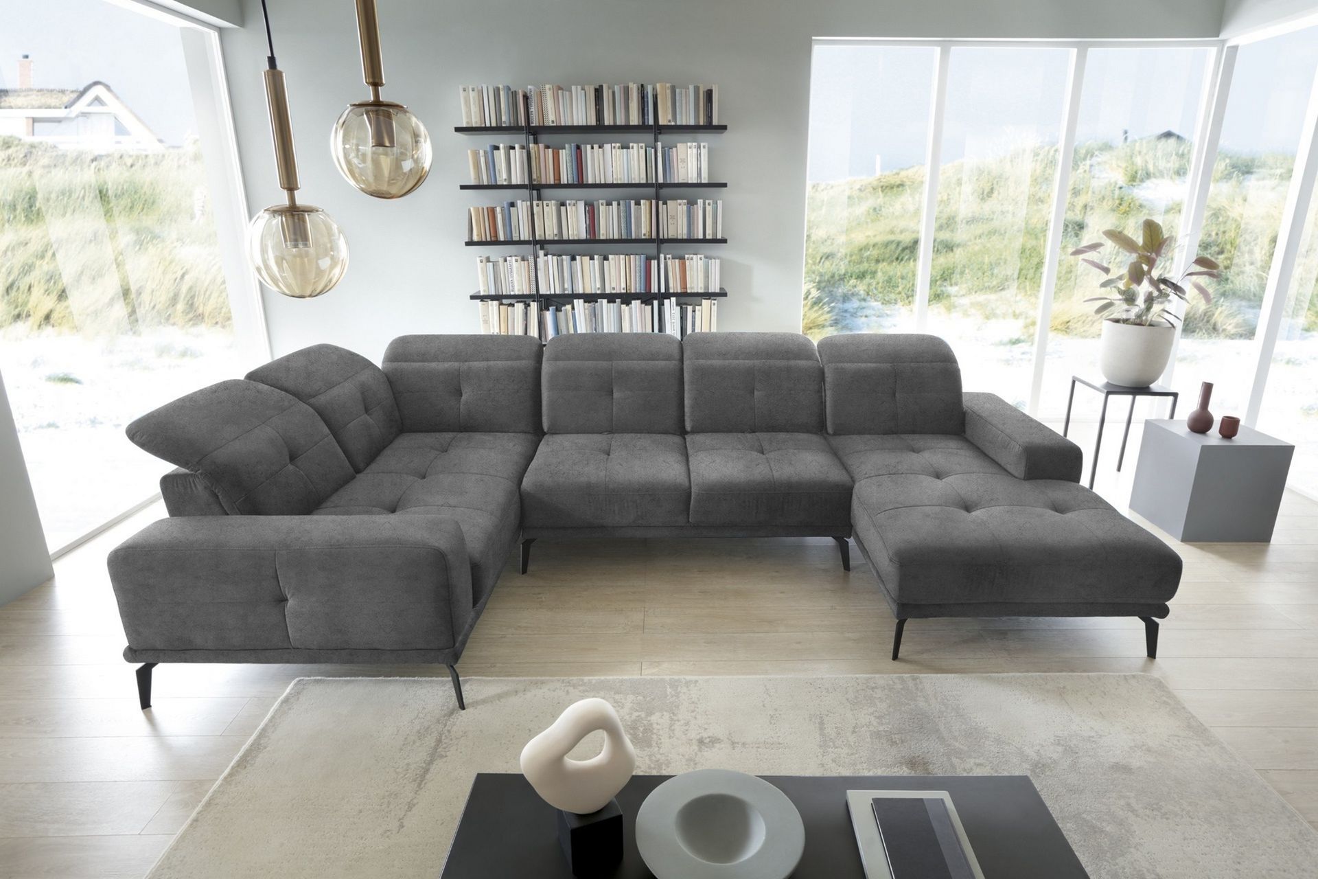 Hagglund Hjørnesofa m. Divan - Grå - Møbler - Sofaer - Hjørnesofa - Hjørnesofa med divan