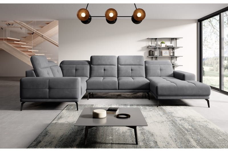 Hagglund Hjørnesofa m. Divan - Grå - Møbler - Sofaer - Hjørnesofa - Hjørnesofa med divan