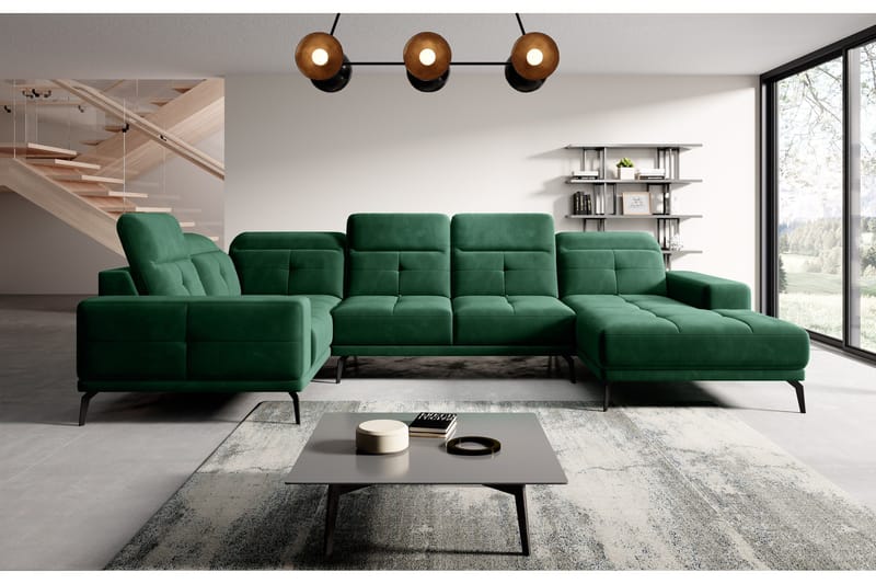 Hagglund Hjørnesofa m. Divan - Grønn - Møbler - Sofaer - Hjørnesofa - Hjørnesofa med divan