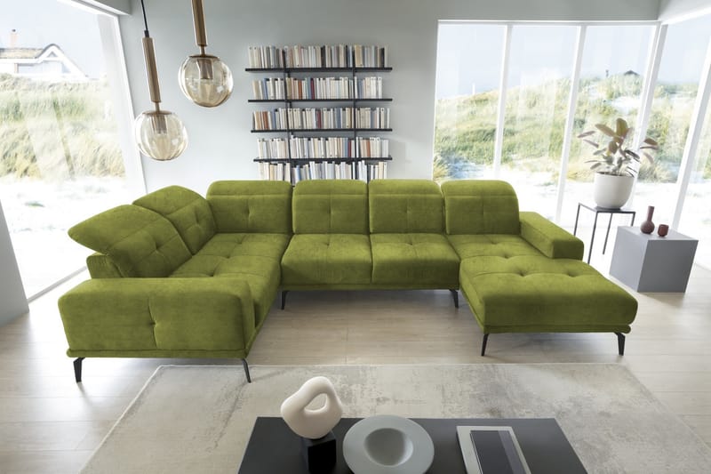 Hagglund Hjørnesofa m. Divan - Grønn - Møbler - Sofaer - Hjørnesofa - Hjørnesofa med divan