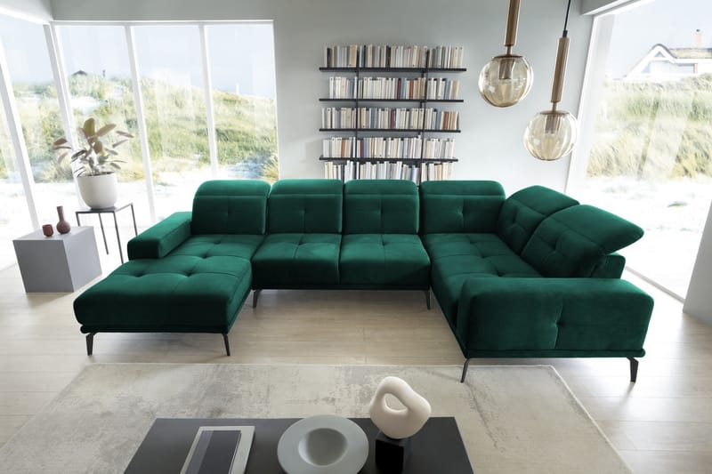 Hagglund Hjørnesofa m. Divan - Grønn - Møbler - Sofaer - Hjørnesofa - Hjørnesofa med divan