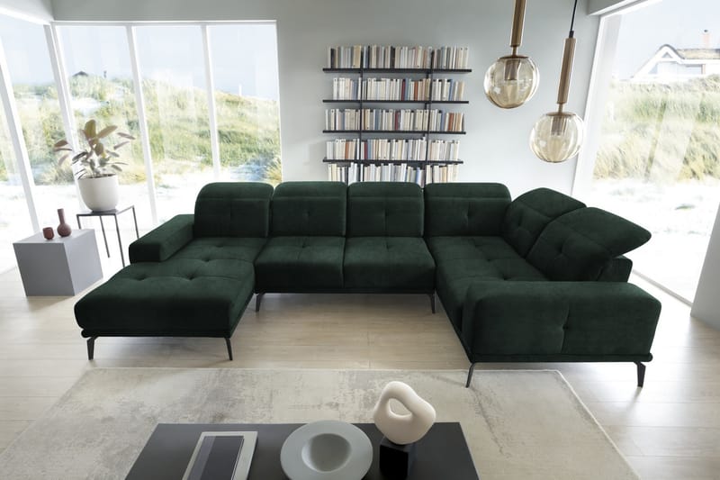 Hagglund Hjørnesofa m. Divan - Grønn - Møbler - Sofaer - Hjørnesofa - Hjørnesofa med divan