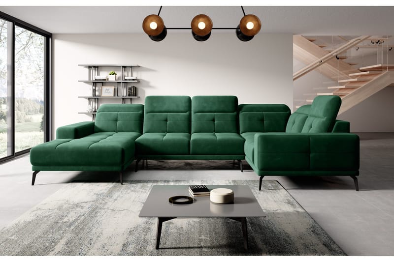 Hagglund Hjørnesofa m. Divan - Grønn - Møbler - Sofaer - Hjørnesofa - Hjørnesofa med divan