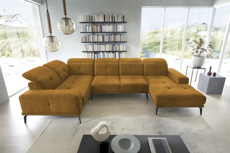 Hagglund Hjørnesofa m. Divan - Gul - Møbler - Sofaer - Hjørnesofa - Hjørnesofa med divan