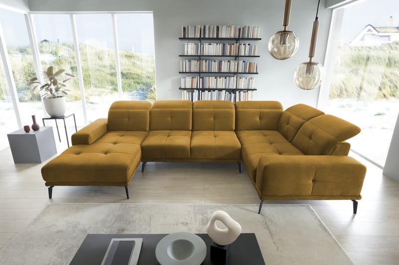 Hagglund Hjørnesofa m. Divan - Gul - Møbler - Sofaer - Hjørnesofa - Hjørnesofa med divan