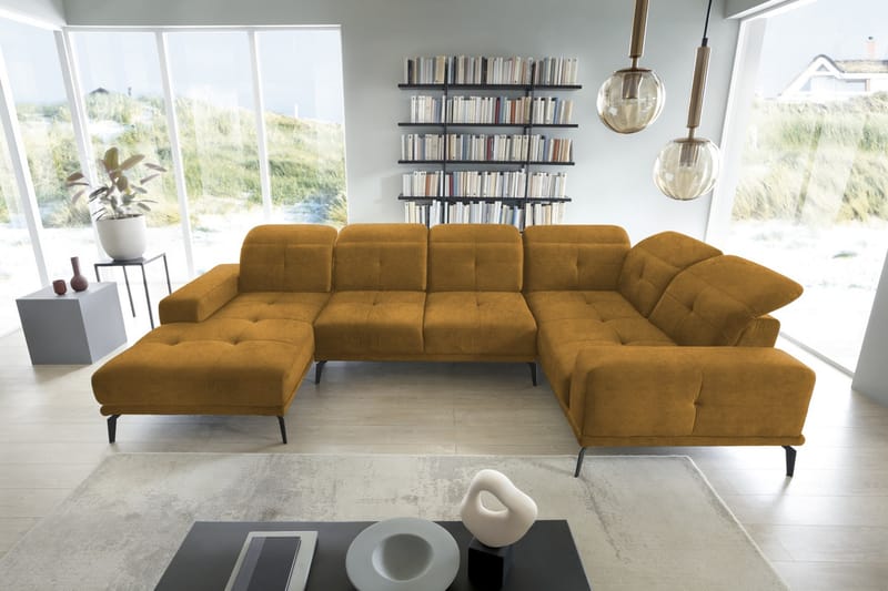 Hagglund Hjørnesofa m. Divan - Gul - Møbler - Sofaer - Hjørnesofa - Hjørnesofa med divan
