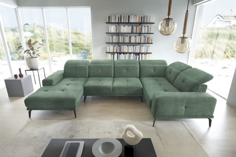 Hagglund Hjørnesofa m. Divan - Lysegrønn - Møbler - Sofaer - Hjørnesofa - Hjørnesofa med divan