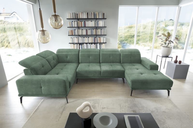 Hagglund Hjørnesofa m. Divan - Lysegrønn - Møbler - Sofaer - Hjørnesofa - Hjørnesofa med divan